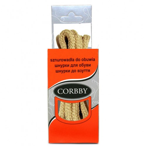 Шнурки для обуви 60см. круглые средние (002 - бежевые) CORBBY арт.corb5004c